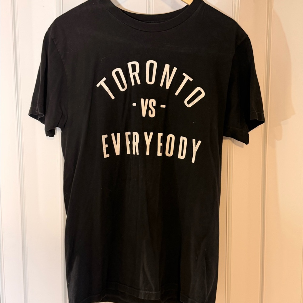 Black Graphic Short Sleeve Tee with 'Toronto vs Everybody'